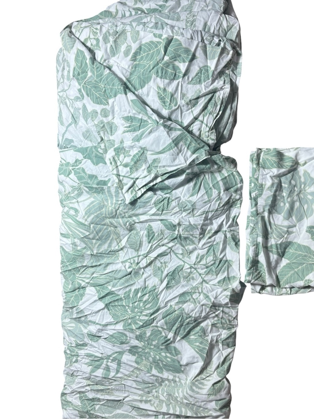 Urban outfitters home queen sheet set plants leafy print